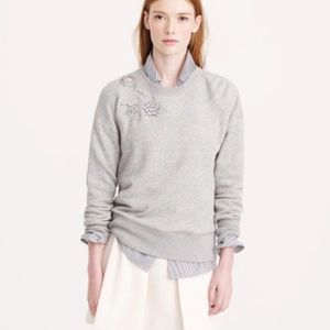 NWOT J.Crew Jeweled sweatshirt